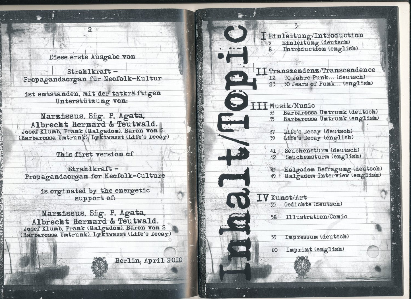 Strahlkraft - Propagandaorgan der Neofolk-Culture 1-2010